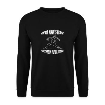 Baseball Gift Baseball Lover Baseball Game - Unisex Sweatshirt - black - Front - Alina (178cm) & Michal (187cm)