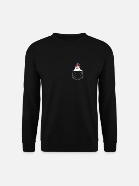 Tasche Huhn Hexe Kürbis Halloween Vogel Tier - Unisex Pullover - Schwarz