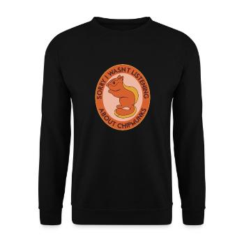 Thinking About Chipmunks Forest Animal Cute - Unisex Sweatshirt - black - Front - Alina (178cm) & Michal (187cm)