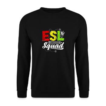 ESL Teacher Linguist Multilingual Teaching ESL - Unisex Sweatshirt - black - Front - Alina (178cm) & Michal (187cm)