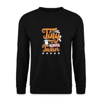 Circus Performer Tiny Human Tamer Funny - Unisex Pullover - Schwarz - Vorne - Alina (178cm) & Michal (187cm)