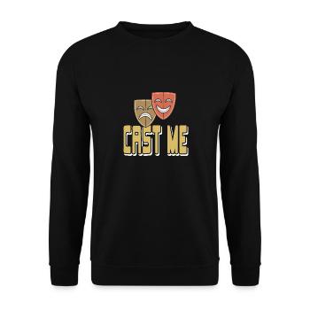 Cast Me Vintage Design For Actors & Actress - Unisex Sweatshirt - black - Front - Alina (178cm) & Michal (187cm)