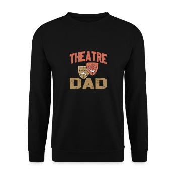 Retro Vintage Theatre Dad Cool Actor T-Shirt - Unisex Sweatshirt - black - Front - Alina (178cm) & Michal (187cm)