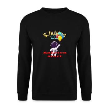 Schulanfänger 2022 Viel Erfolg - Unisex Pullover - Schwarz - Vorne - Alina (178cm) & Michal (187cm)