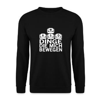 PC Master Race Gaming WASD Keyboard Gaming Slogan - Unisex Pullover - Schwarz - Vorne - Alina (178cm) & Michal (187cm)