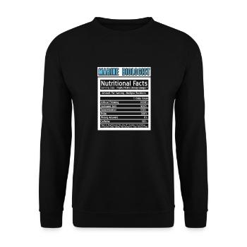 Funny Nutritional Facts Of A Marine Biologist - Unisex Sweatshirt - black - Front - Alina (178cm) & Michal (187cm)