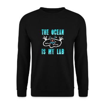 Vintage L’océan est mon biologiste marin de laboratoire - Sweat-shirt Unisexe - noir - Devant - Alina (178cm) & Michal (187cm)
