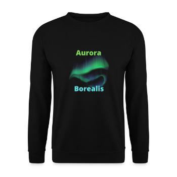 Aurora Borealis - Unisex Sweatshirt - black - Front - Alina (178cm) & Michal (187cm)