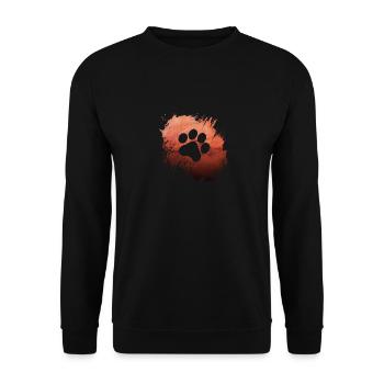 Paw Print Galaxy Dogs Dog Lovers Gassi - Unisex Sweatshirt - black - Front - Alina (178cm) & Michal (187cm)