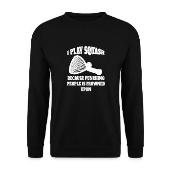 Squash Racquetball Game Racquetball Squash Player - Unisex Sweatshirt - black - Front - Alina (178cm) & Michal (187cm)
