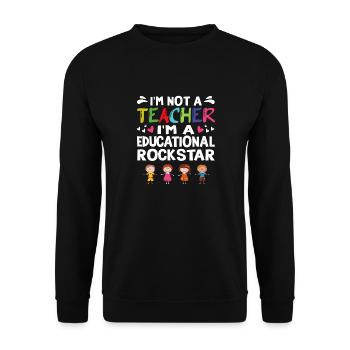Enseignant éducatif drôle Retour à - Sweat-shirt Unisexe - noir - Devant - Alina (178cm) & Michal (187cm)