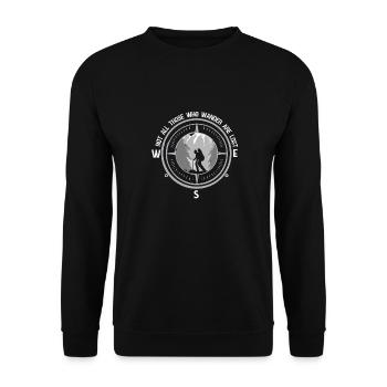 Nicht Alle, Die Wandern, Sind Verloren Wander - Unisex Pullover - Schwarz - Vorne - Alina (178cm) & Michal (187cm)