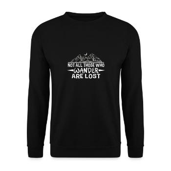 Nicht Alle, Die Wandern, Sind Verloren Wander - Unisex Pullover - Schwarz - Vorne - Alina (178cm) & Michal (187cm)