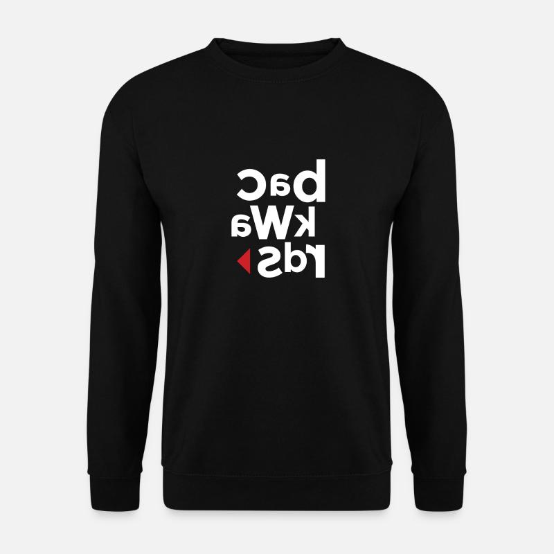 Backward - Unisex Pullover - Schwarz