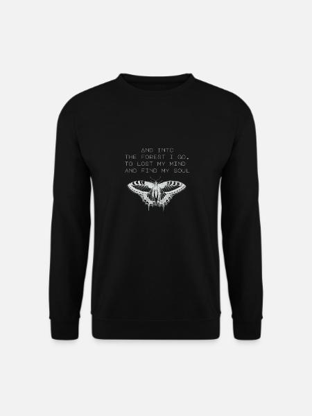 Into the forest I go, Wanderdesign - Unisex Pullover - Schwarz