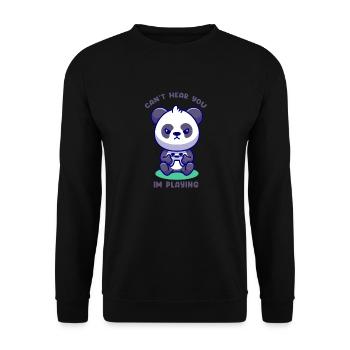 Can't Hear You I'm Playing Cute Gaming T-Shirt - Unisex Sweatshirt - black - Front - Alina (178cm) & Michal (187cm)