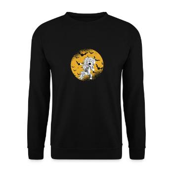 Dabbing Licorne Squelette Halloween Dab Danse Effrayante - Sweat-shirt Unisexe - noir - Devant - Alina (178cm) & Michal (187cm)