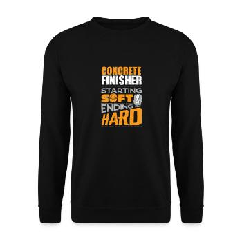 Concrete Finisher Concrete Mixer Tradesperson - Unisex Sweatshirt - black - Front - Alina (178cm) & Michal (187cm)