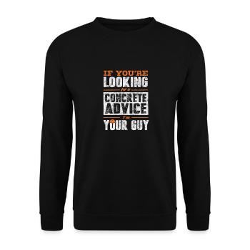 Concrete Finisher Construction Worker Concrete - Unisex Sweatshirt - black - Front - Alina (178cm) & Michal (187cm)