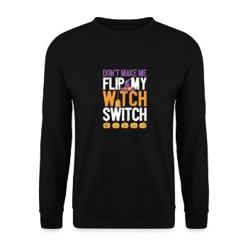 Les drôles de sorcières d’Halloween ne me font pas le faire - Sweat-shirt Unisexe - noir - Devant - Alina (178cm) & Michal (187cm)
