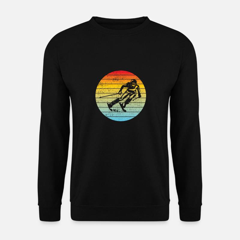 Wintersport Skifahrer Weihnachten Skifahren Ski - Unisex Pullover - Schwarz