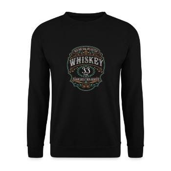 33 Jahre Ich bin wie guter Whisky 33. Geburtstag - Unisex Pullover - Schwarz - Vorne - Alina (178cm) & Michal (187cm)
