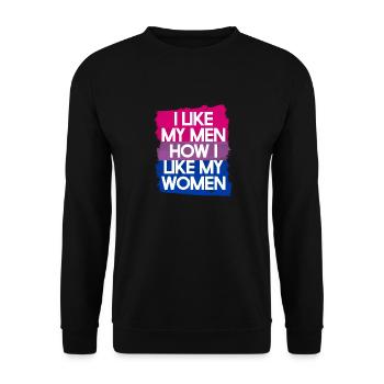 LGBT Rainbow Gay Pride Homo Lesbian Gay - Unisex Sweatshirt - black - Front - Alina (178cm) & Michal (187cm)