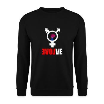 LGBT Rainbow Gay Pride Homo Lesbian Gay - Unisex Sweatshirt - black - Front - Alina (178cm) & Michal (187cm)