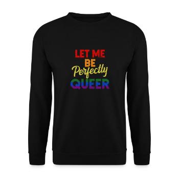 LGBT Rainbow Gay Pride Homo Lesbian Gay - Unisex Sweatshirt - black - Front - Alina (178cm) & Michal (187cm)