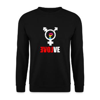 LGBT Rainbow Gay Pride Homo Lesbian Gay - Unisex Sweatshirt - black - Front - Alina (178cm) & Michal (187cm)