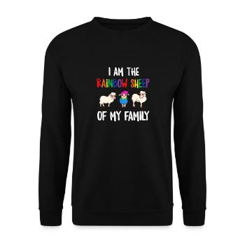 LGBT Rainbow Gay Pride Homo Lesbian Gay - Unisex Sweatshirt - black - Front - Alina (178cm) & Michal (187cm)
