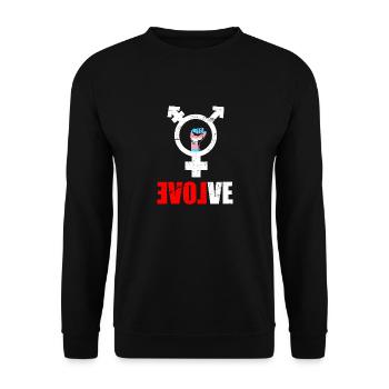 LGBT Rainbow Gay Pride Homo Lesbian Gay - Unisex Sweatshirt - black - Front - Alina (178cm) & Michal (187cm)