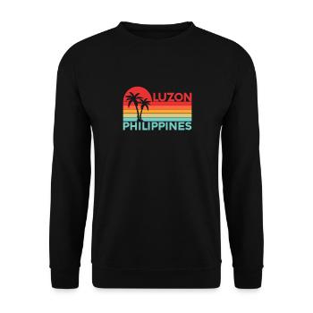 Vintage Holiday Trip Luzon Philippines Asia - Unisex Sweatshirt - black - Front - Alina (178cm) & Michal (187cm)