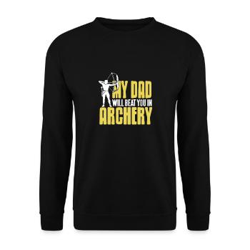 My Dad Will Be You In Archer Awesome T-Shirt - Unisex Sweatshirt - black - Front - Alina (178cm) & Michal (187cm)