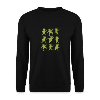Dancing Aliens Dance Challenge Drôle - Sweat-shirt Unisexe - noir - Devant - Alina (178cm) & Michal (187cm)