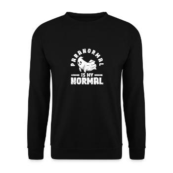 Paranormal est mon Halloween drôle normal - Sweat-shirt Unisexe - noir - Devant - Alina (178cm) & Michal (187cm)