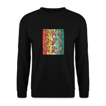 Dancing Aliens Dance Challenge Drôle - Sweat-shirt Unisexe - noir - Devant - Alina (178cm) & Michal (187cm)