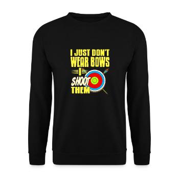 I Just Don't Wear Bows I Shoot Them Archery - Unisex Sweatshirt - black - Front - Alina (178cm) & Michal (187cm)