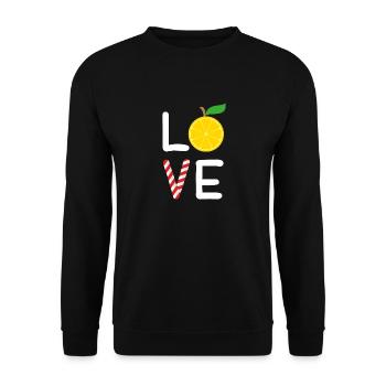 Love Lemonade - Lemon Juice Business - Unisex Sweatshirt - black - Front - Alina (178cm) & Michal (187cm)