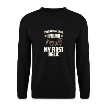 I was normal until first relic Egypt Archaeology - Unisex Sweatshirt - black - Front - Alina (178cm) & Michal (187cm)