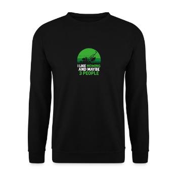 J’aime tondre et 3 personnes drôle tondeuse à gazon - Sweat-shirt Unisexe - noir - Devant - Alina (178cm) & Michal (187cm)