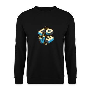 Love - Unisex Pullover - Schwarz - Vorne - Alina (178cm) & Michal (187cm)
