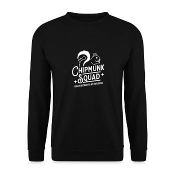 Chipmunk Squad Squirrel Forest Animal - Unisex Sweatshirt - black - Front - Alina (178cm) & Michal (187cm)