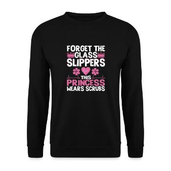 Funny Nurse Nursing Forgot - Unisex Sweatshirt - black - Front - Alina (178cm) & Michal (187cm)