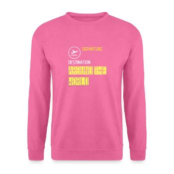 Destination de départ autour du monde Avion - Sweat-shirt Unisexe - rose - Devant