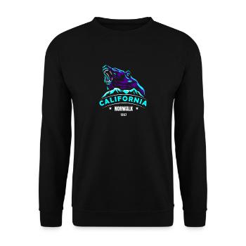 Norwalk California 1957 Hike Popular City - Unisex Sweatshirt - black - Front - Alina (178cm) & Michal (187cm)