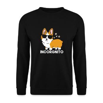 Incorgnito Funny Corgi Lover Vendanges de raisin - Sweat-shirt Unisexe - noir - Devant - Alina (178cm) & Michal (187cm)