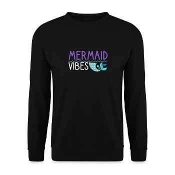 Mermaid Vibes Nice - Unisex Sweatshirt - black - Front - Alina (178cm) & Michal (187cm)