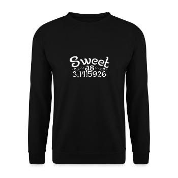 Sweet As Cake 3rd 1415926 Funny Math Science Geek - Unisex Sweatshirt - black - Front - Alina (178cm) & Michal (187cm)