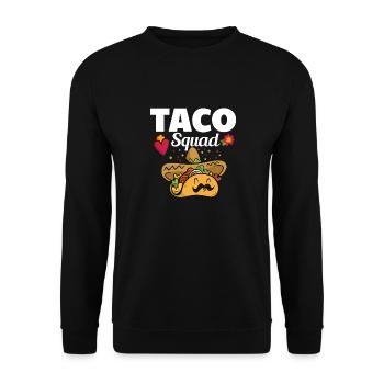 Cute Taco Squad Funny Mexican - Unisex Sweatshirt - black - Front - Alina (178cm) & Michal (187cm)